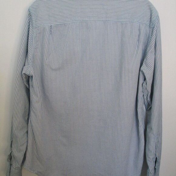 Men's Urban Pipeline Blue and White Striped Button-Down Shirt Size L - Picture 6 of 12